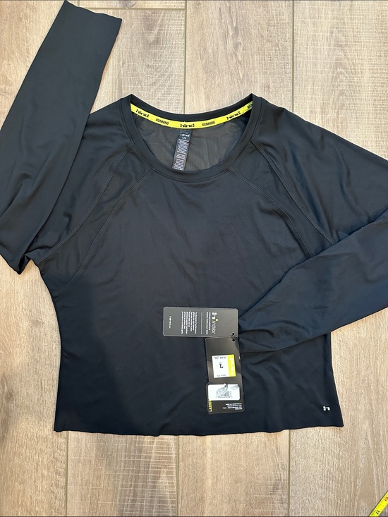 Hind Tops - Hind Black Long Sleeve Crew Neck Performance Top